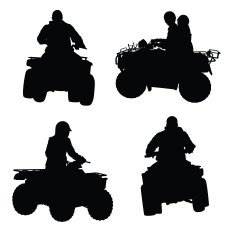 ATV four wheeler riding