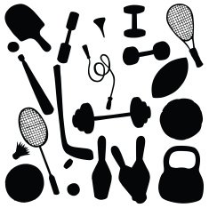 Vector silhouette of the elements sport