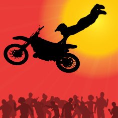 Vector silhouette of a motorcycle N6