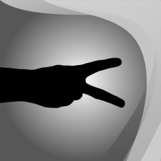 Vector silhouette of a hand N18