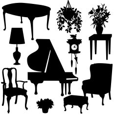 home furnishings black and white