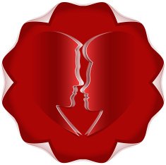 Man and women in heart shape (eps10) N2