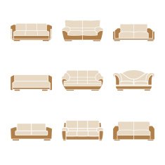 Set of stylish sofas