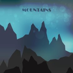 Abstract colorful Mountains N2