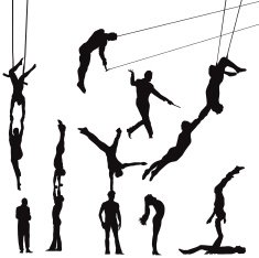 Amazing circus people - vector