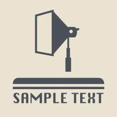 Studio flash icon or sign