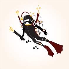 scuba diver monster