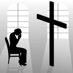 Vector silhouette of a woman N1373