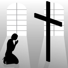 Vector silhouette of a woman N1377