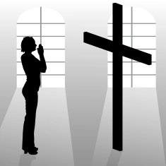 Vector silhouette of a woman N1379