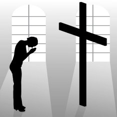 Vector silhouette of a woman N1380