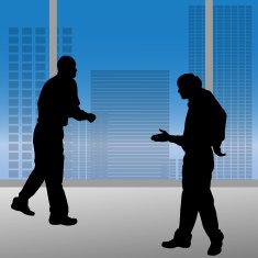 Vector silhouettes of people N139