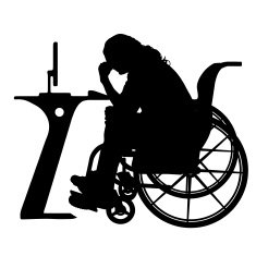 Vector silhouette of a man N398