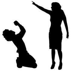 Vector silhouette of couple N252