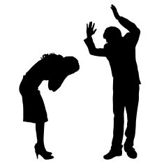 Vector silhouette of couple N254