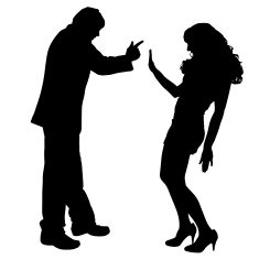Vector silhouette of couple N258