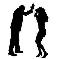 Vector silhouette of couple N259