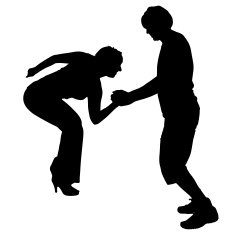 Vector silhouette of couple N268