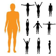 Vector silhouette of a woman N1384