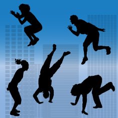 Vector silhouette of a man N431