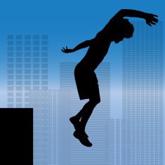 Vector silhouette of a man N433