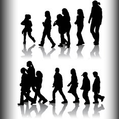 Children Walking Shadow Series N2