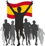 Winner with the Spain flag at finish N2