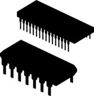 silhouettes of chips