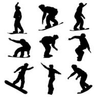 Snowboarder Silhouettes N2