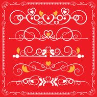 Decorative elements design Valentines day and wedding N2