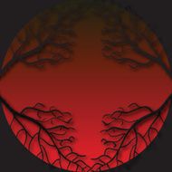 Gothic frame with tree branches