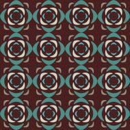 Seamless pattern with silhouettes flowers N10