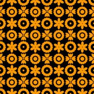 Seamless pattern with silhouettes flowers N11