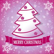 Christmas tree background in lilac color