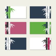 Bamboo stems greeting cards