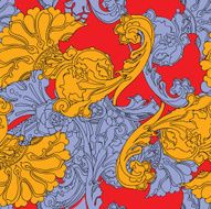 Seamless Pattern with floral ornament N140