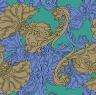 Seamless Pattern with floral ornament N142