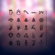 Christmas icons set N145