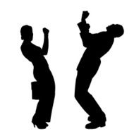 Vector silhouette of businesspeople N4