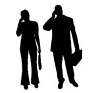 Vector silhouette of businesspeople N5