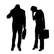 Vector silhouette of businesspeople N6