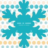 Vector texture circles stripes abstract Christmas snowflake silhouette pattern frame