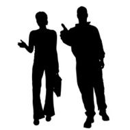 Vector silhouette of businesspeople N10
