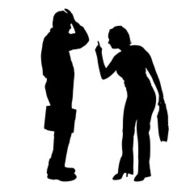 Vector silhouette of couple N271