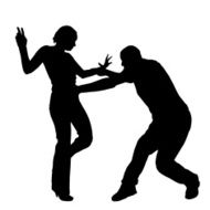 Vector silhouette of couple N272