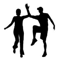Vector silhouette of couple N274