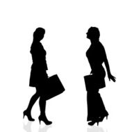 Vector silhouette of a businesswoman N36