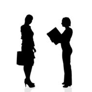 Vector silhouette of a businesswoman N37