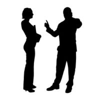 Vector silhouette of businesspeople N11
