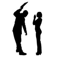Vector silhouette of couple N277